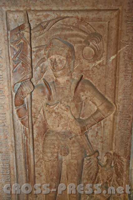 2014.06.18_20.12.29.jpg - Andre von Lappitz (1435-1506), einer der ersten "Gastabeiter" und zugleich einer der letzten Ritter, liegt in der Stadpfarrkirche begraben.