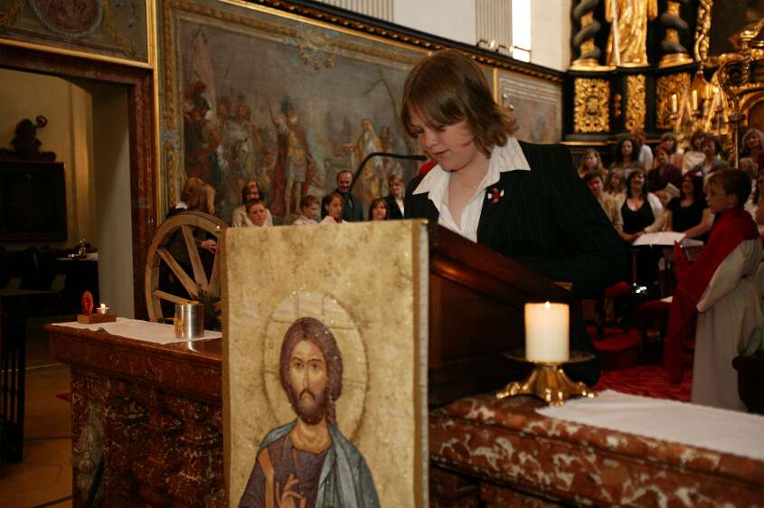 Firmung mit Abt P. Berthold, 8:30h