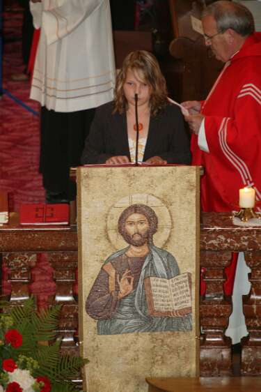 Firmung mit Abt P. Berthold und Prälat Vögt um 8h