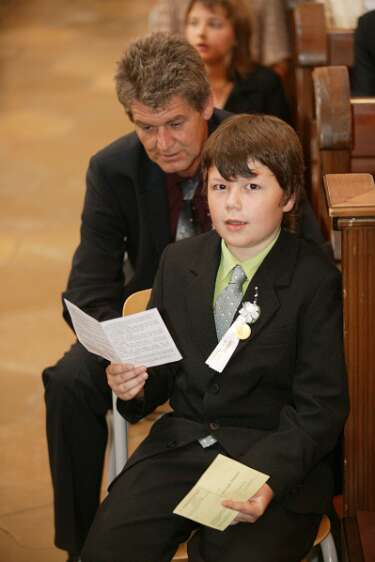 Firmung mit Abt P. Berthold und Prälat Vögt um 10:30h