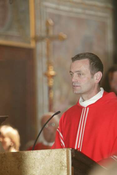 Firmung mit Abt P. Berthold und Prälat Vögt um 10:30h