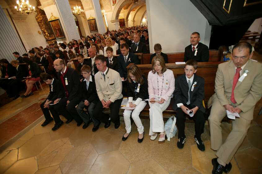 Firmung am 10.05.2008 mit den Äbten Heigl und Ellegast