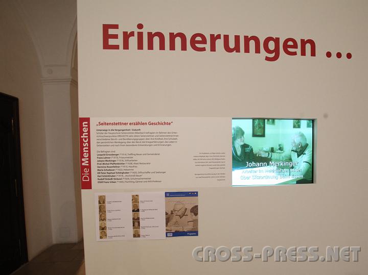2009.04.24_16.15.07.jpg - Zeitzeugnisse �lterer Gemeindeb�rger Seitenstettens aus verschiedenen Berufsgruppen sind als Videoaufzeichnungen zu sehen.