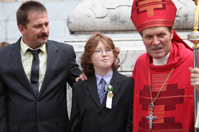 Firmung mit Abt Berthold Heigl und Propst Raimund Breiteneder um 10:30h