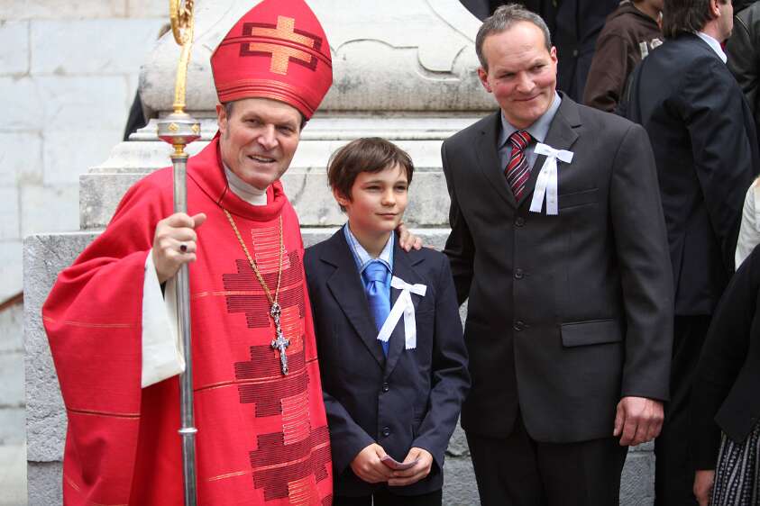 Firmung mit Abt Berthold Heigl und Propst Raimund Breiteneder um 10:30h