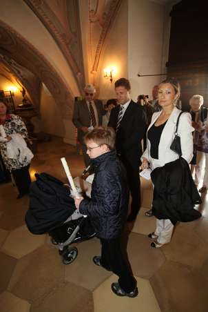 Taufe von Alexander Christian Drumeva-Maierhofer mit P.Gerhard Ellinger