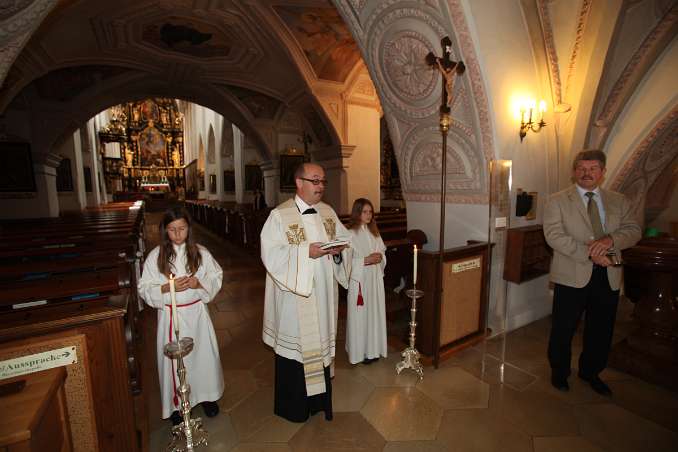 Taufe von Alexander Christian Drumeva-Maierhofer mit P.Gerhard Ellinger