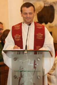 OrgelWeihe in St.Veit durch Abt Petrus Pfarrer Laurentius Resch