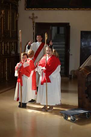 Firmung mit Abt Petrus und Altabt Berthold