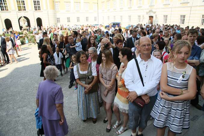 Firmung mit Abt Petrus und Altabt Berthold