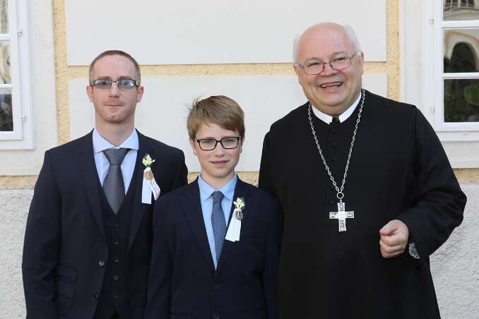 Firmung mit Abt Petrus und Altabt Berthold