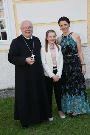 Firmung mit Abt Petrus und Altabt Berthold