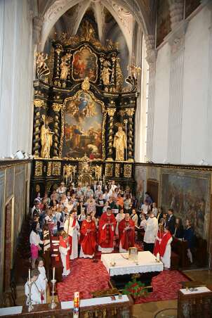 Firmung mit Abt Petrus und Altabt Berthold