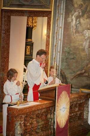 Firmung mit Abt Petrus und Altabt Berthold