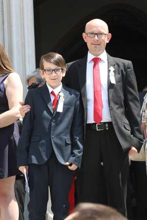 Firmung mit Abt Petrus und Altabt Berthold