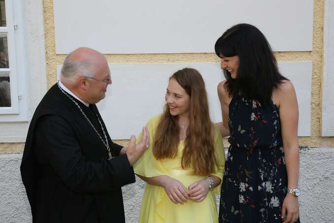 Firmung mit Abt Petrus und Altabt Berthold