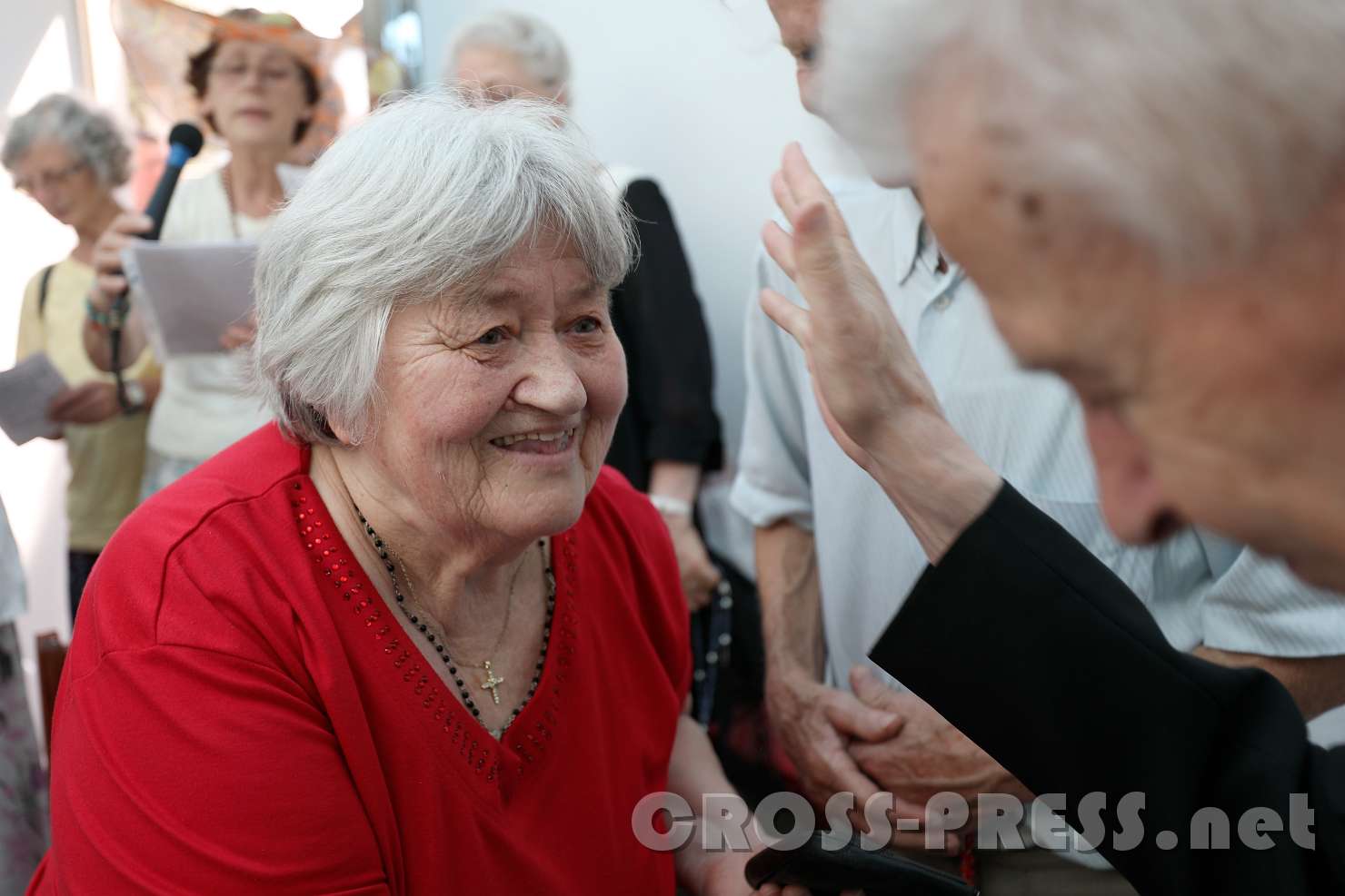 2017.06.16_16.04.27.jpg - Seherin Živka empfängt den Segen von Pf. Hochwarter.